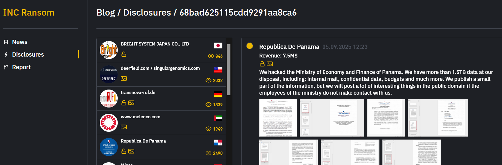 Grupo de resgate INC reivindicou a violação do Ministério da Economia e Finanças do Panamá – Against Invaders – Notícias de CyberSecurity para humanos.