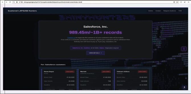 ShinyHunters lança vazamento de dados listando violação do Salesforce – InfoSecBulletin