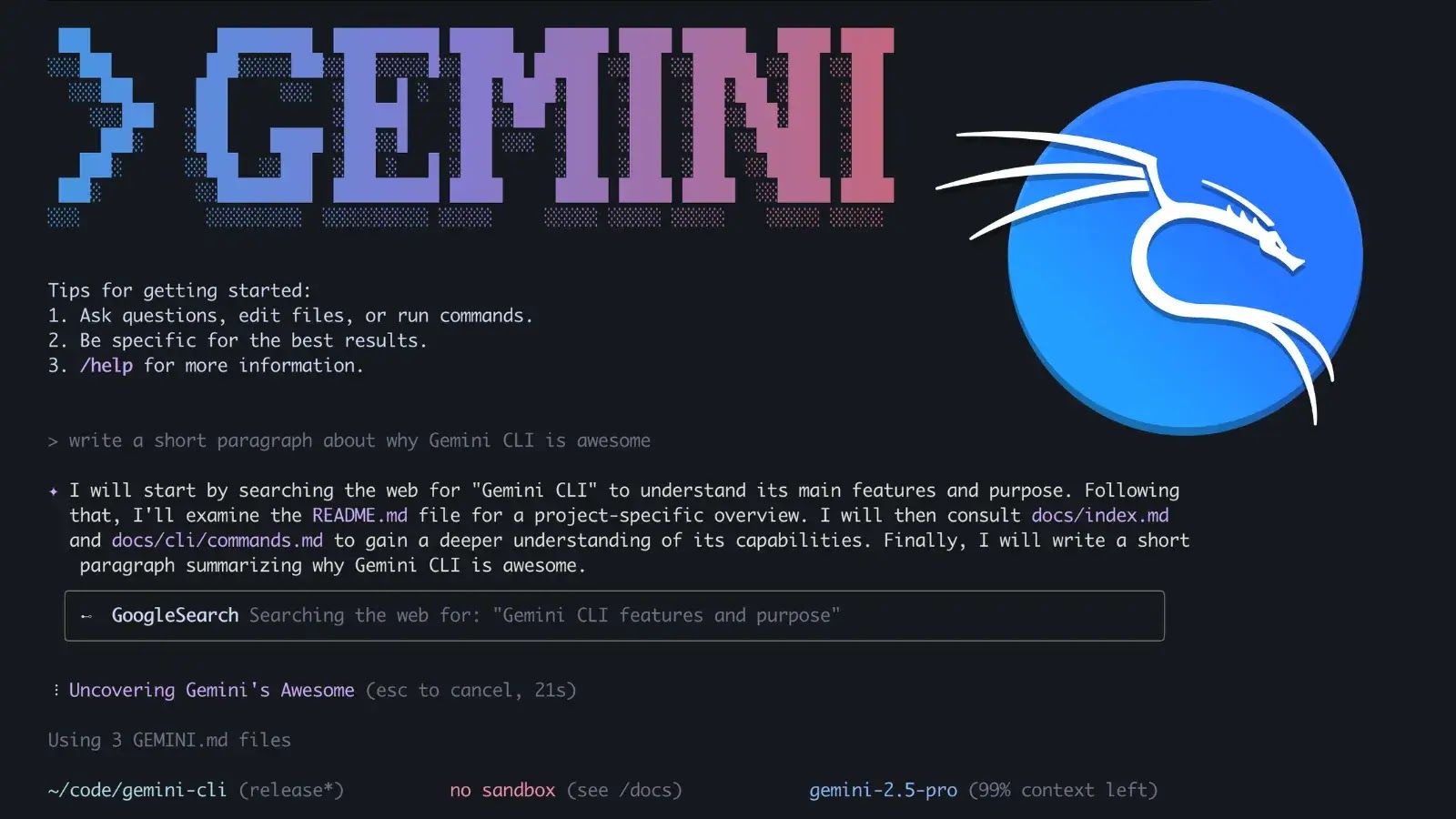 Integre a cli de Gêmeos ao seu terminal Kali para acelerar as tarefas pentesting