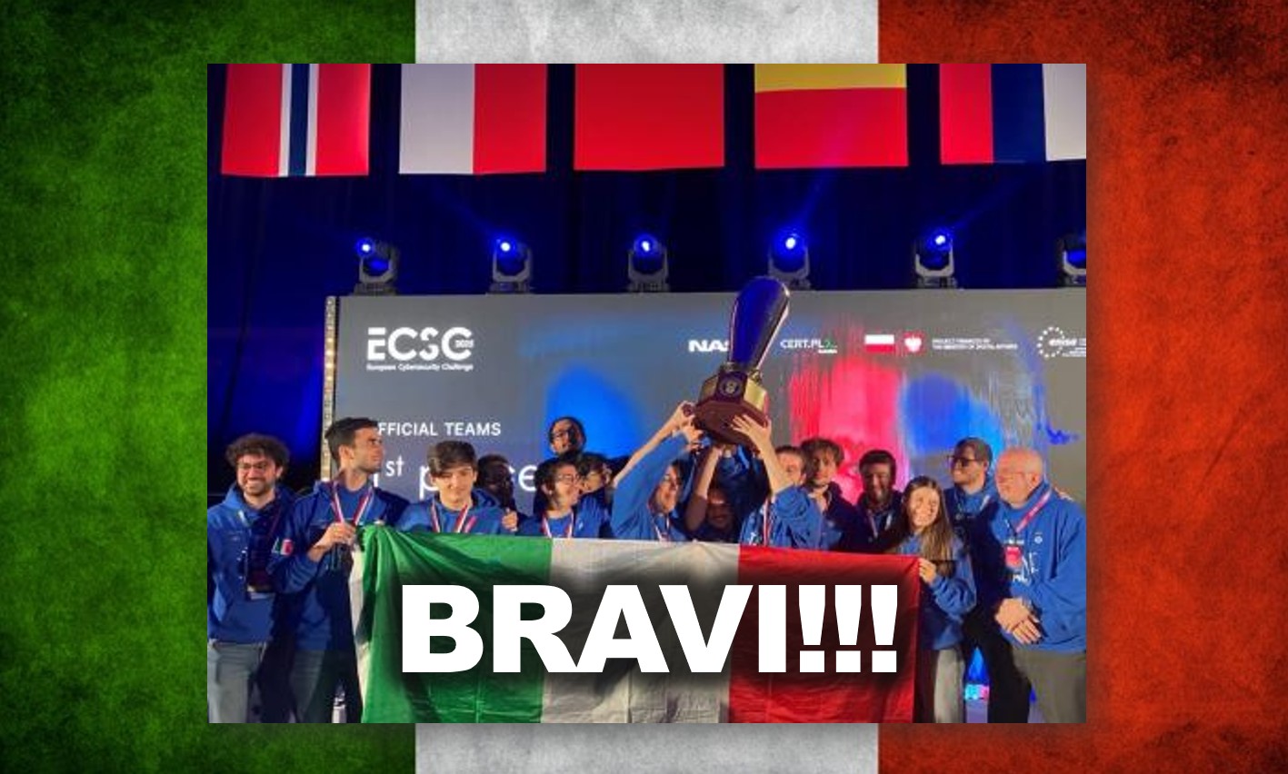Hackers éticos italianos no topo do pódio no European Cybersecurity Challenge 2025.