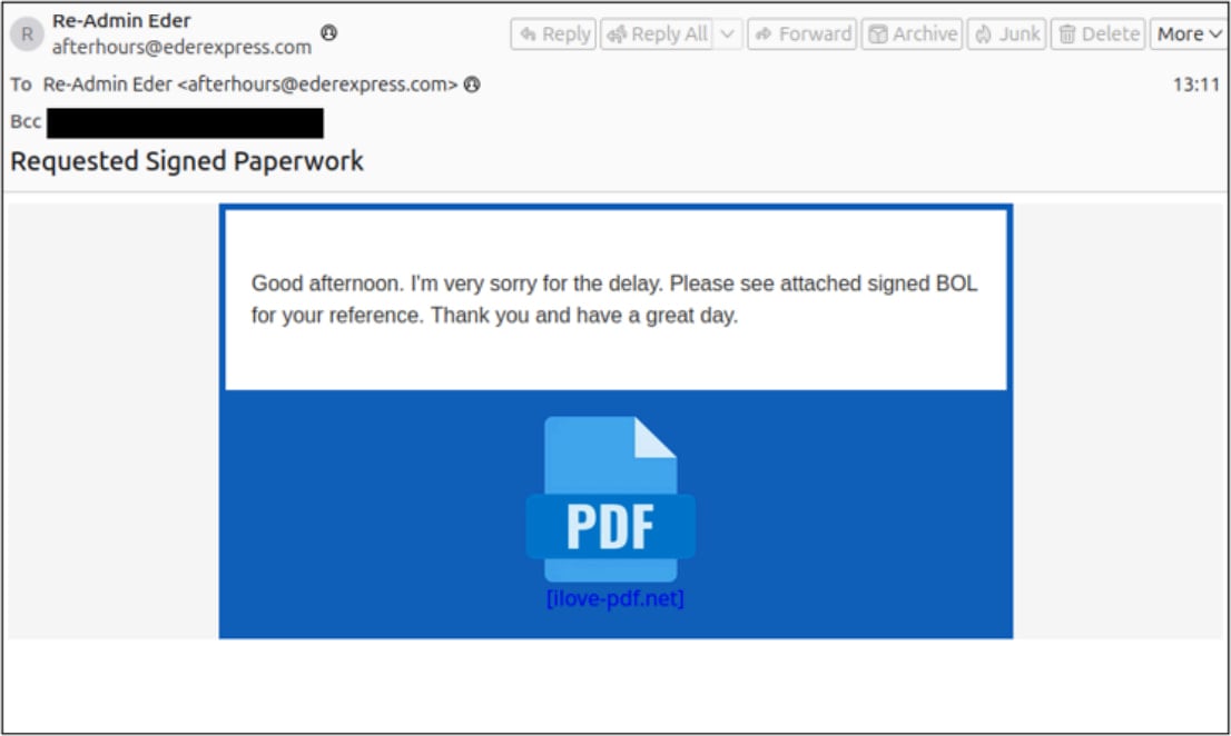 E-mail direto enviado para empresas maiores