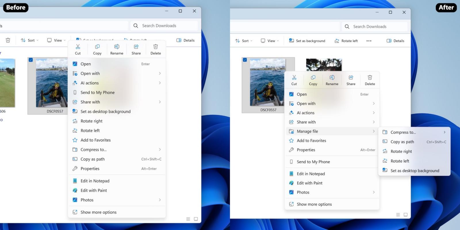 File Explorer context menu