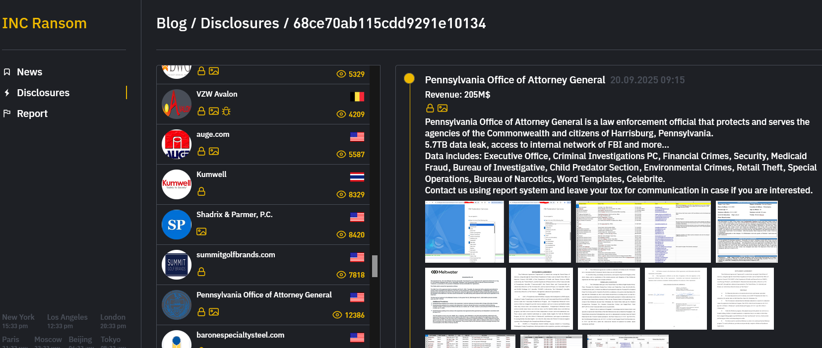 O Escritório do Procurador-Geral da Pensilvânia (OAG) confirma violação de dados após ataque em agosto
