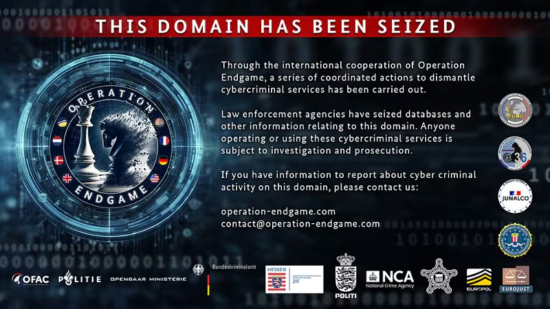 Uma nova rodada da Operação Endgame da Europol desmantelou o botnet Rhadamanthys, Venom RAT e Elysium